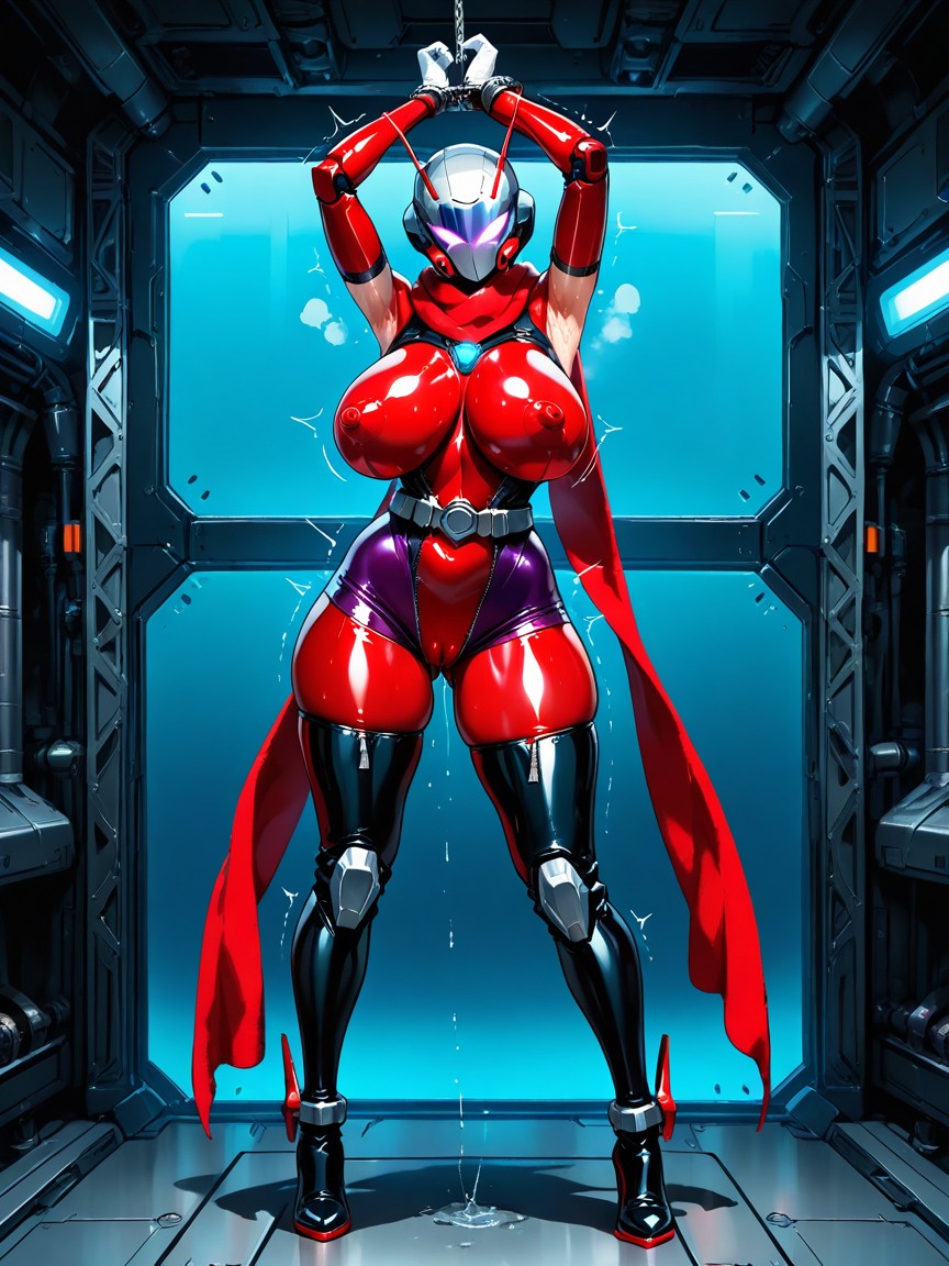 Alien, Black Thigh-high Boots With Spurs, Hard Nipples Porno IA Hentai