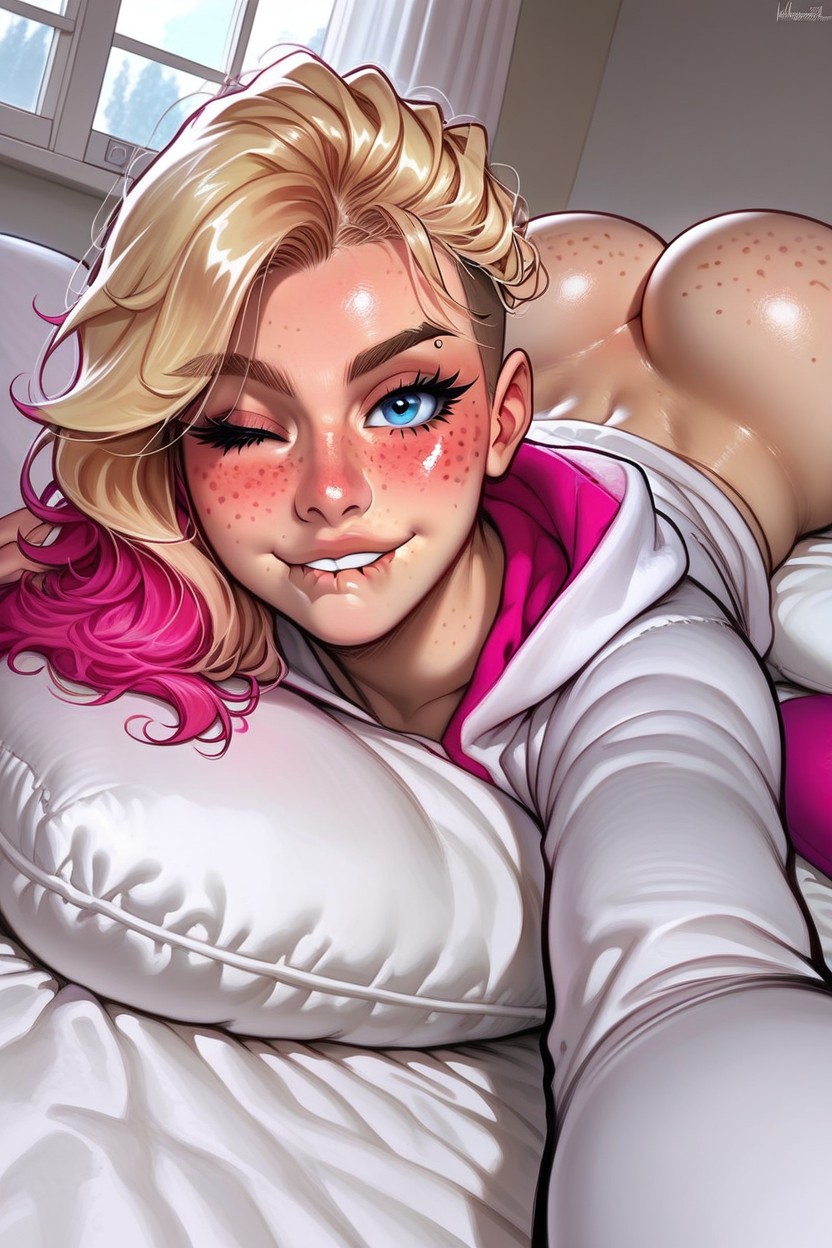 Photorealism Hd, Selfie, Ponytail ヘンタイAIポルノ