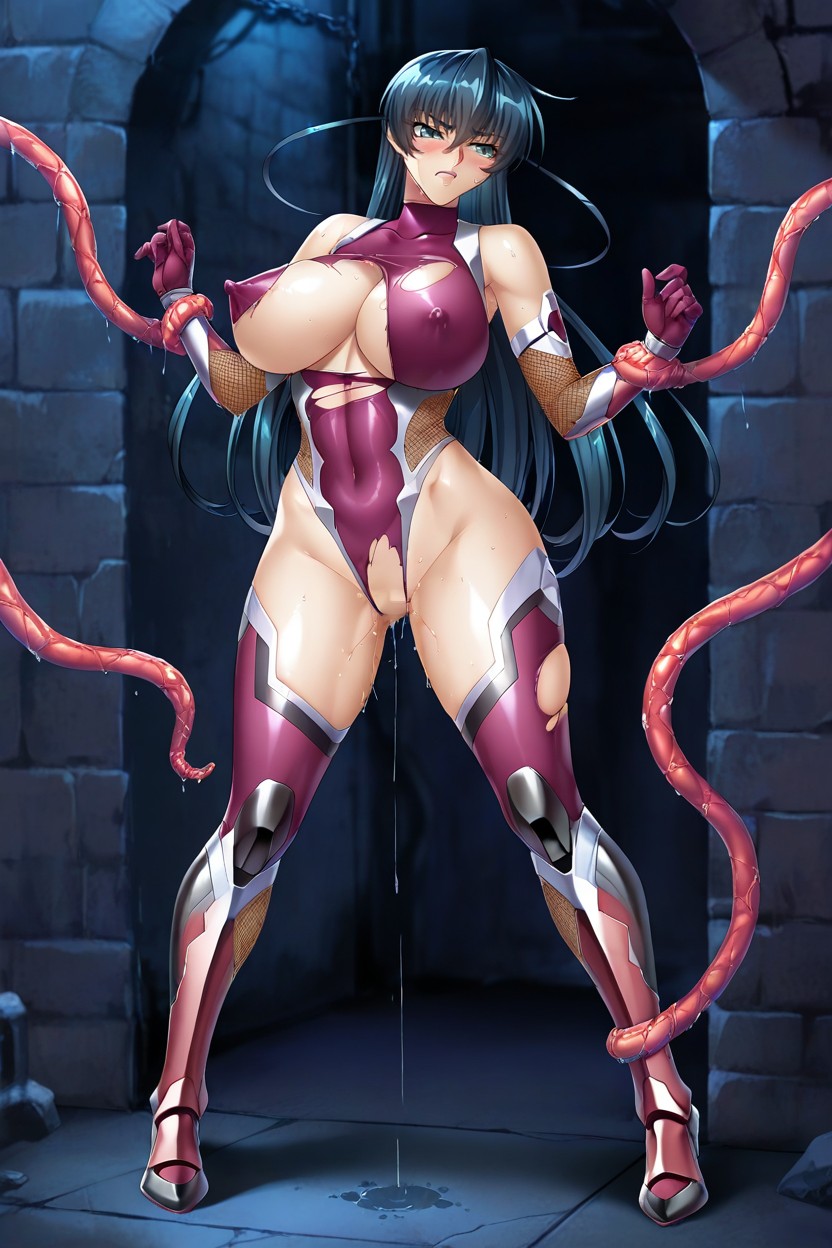 Presenting Pussy, Erect Nipples, 胸の露出 ヘンタイAIポルノ