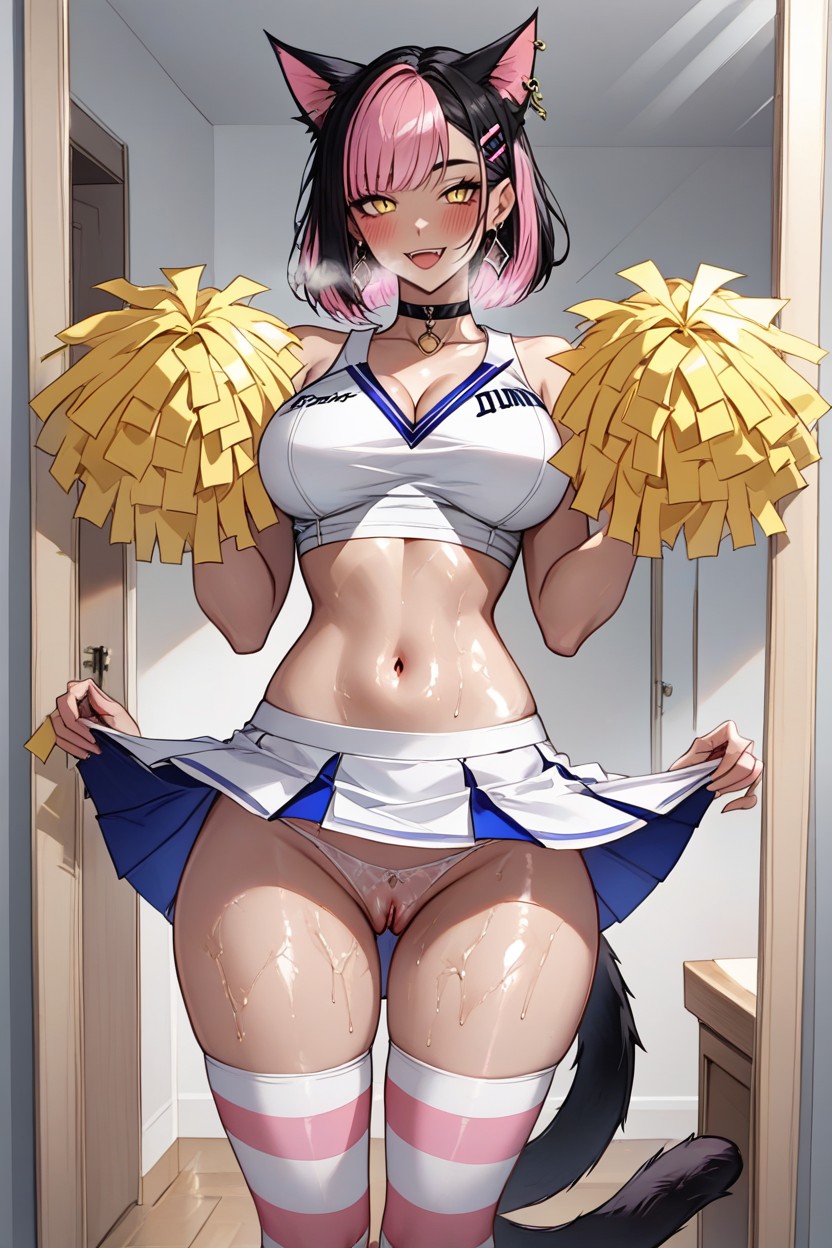 Mirror, Black Outer Hair, Black And Pink Two Tone Hair Porno IA Hentai
