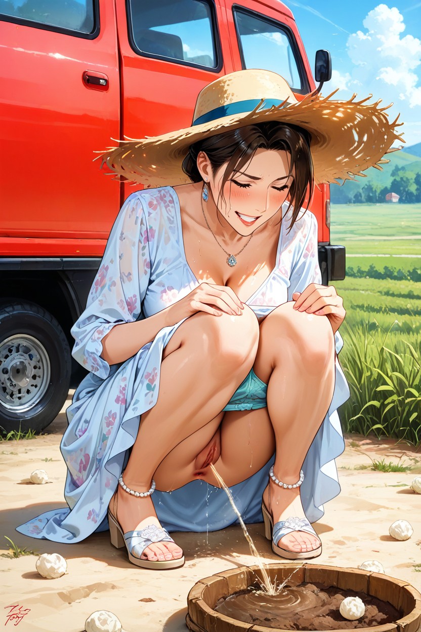 Anus Gape, Petite Poitrine, Panties Pulled Down To The Knees Porno IA Hentai