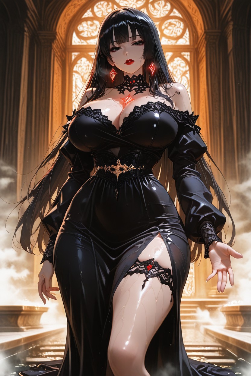 Wide Shot, Professional Artwork, Crimson Lips AI黄漫