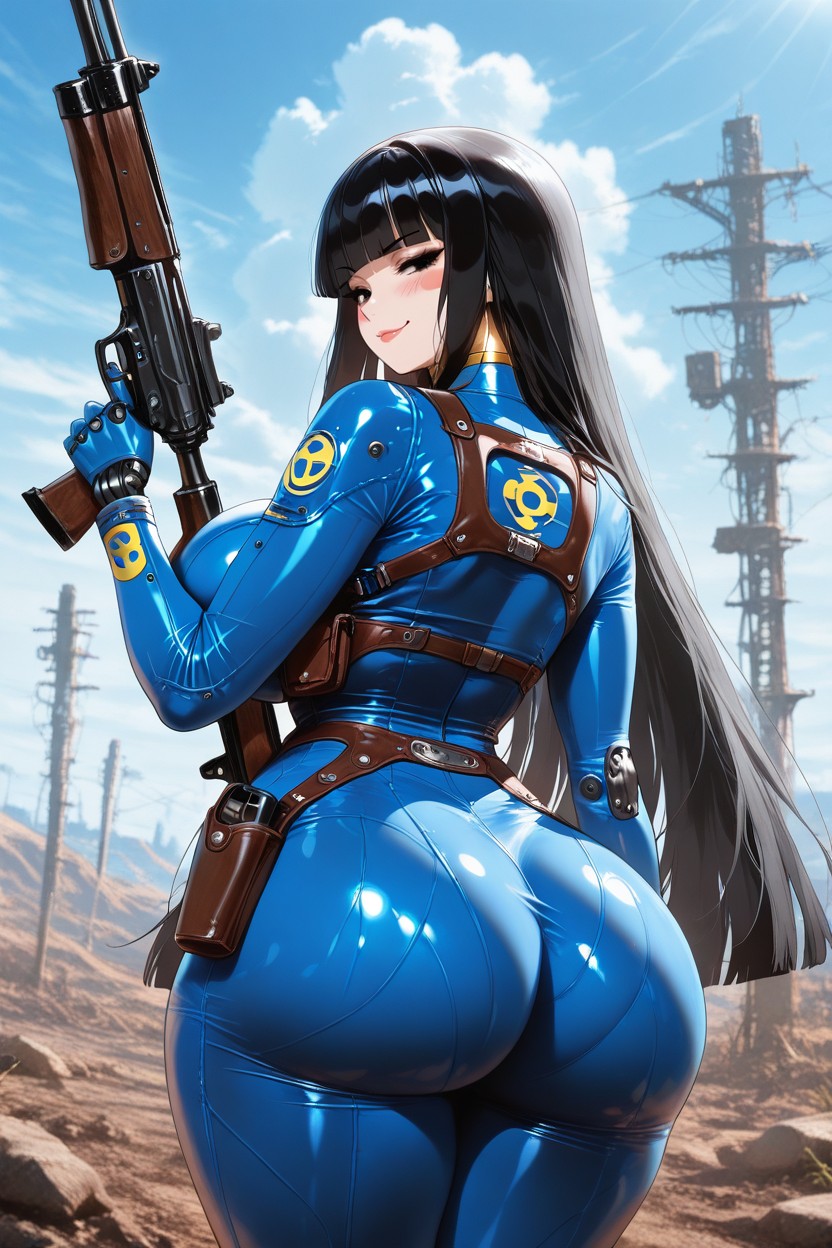 Detailed Lighting, Curvy Body, Huge Ass AI黄漫