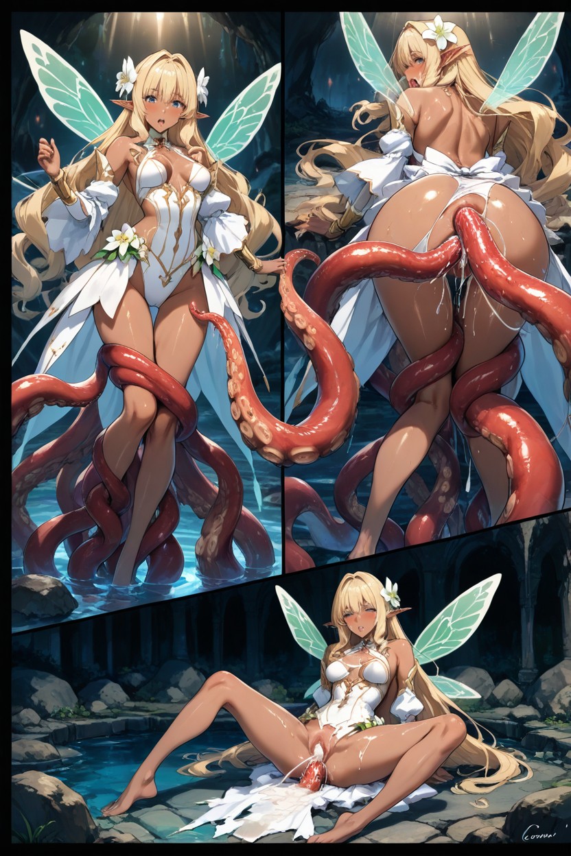 Masterfully Smooth And Refine Faces, Soft Reflexion, Gold Hentai AI Porn