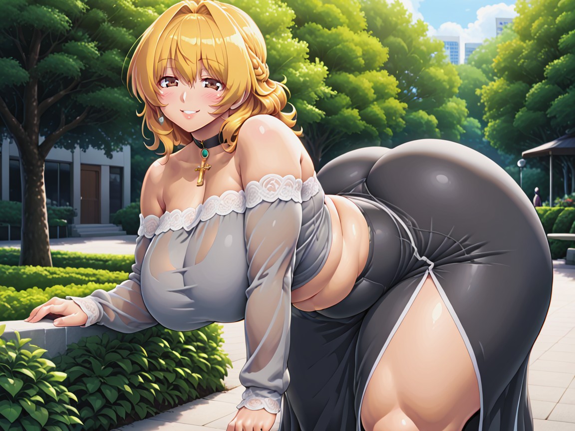 Chubby, Dark Skin, Midriff Porno IA Hentai