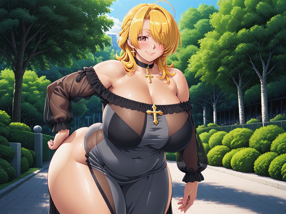 Passionate Look, Solo, Bending Forward Towards The Viewer Porno IA Hentai