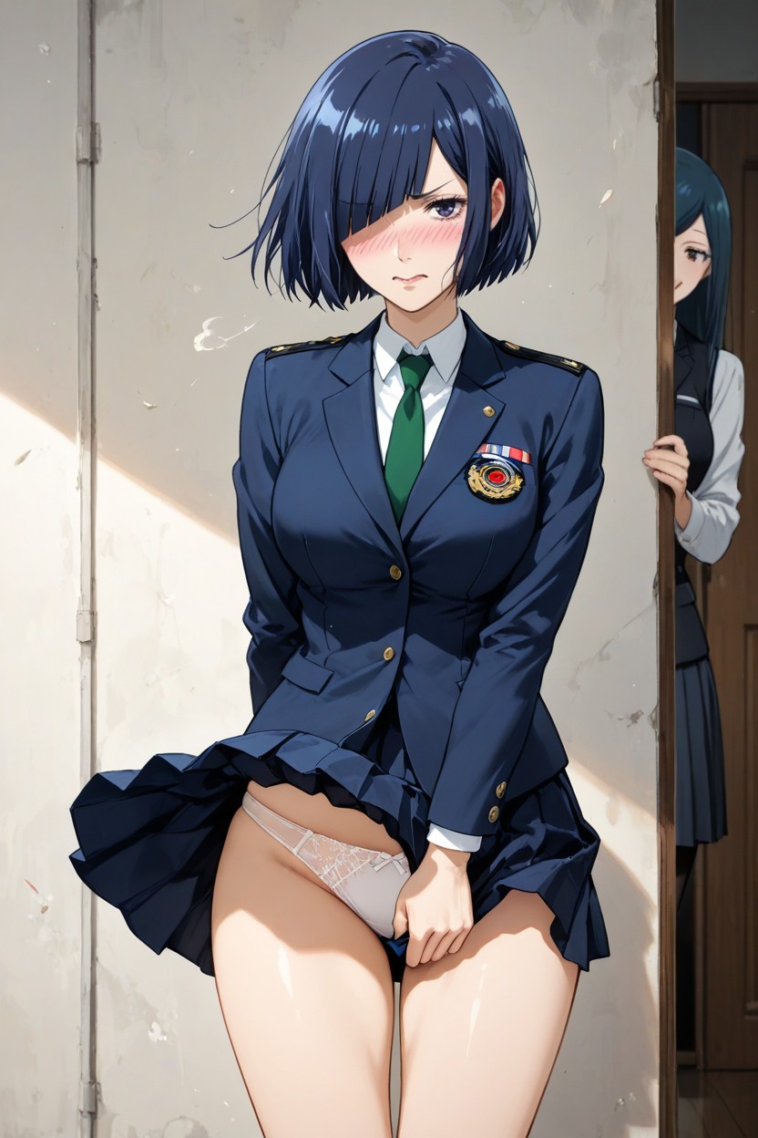 Snatched Waist, Panties Slip, Avergonzada Hentai IA