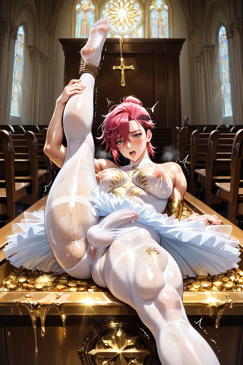 White Bodystocking, Tutu, In Church Hentai IA