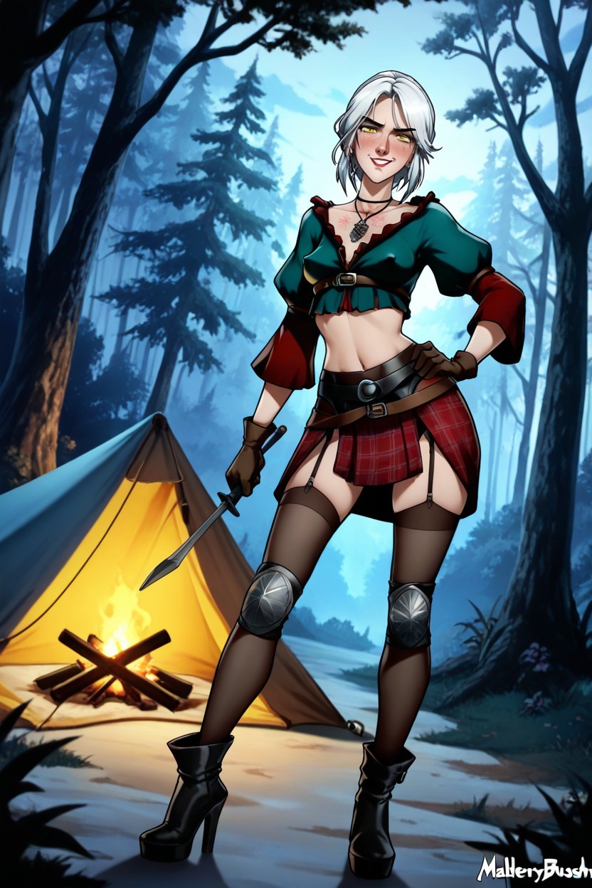 Standing, Garter Belt, Hand On Hip Hentai AI Porn