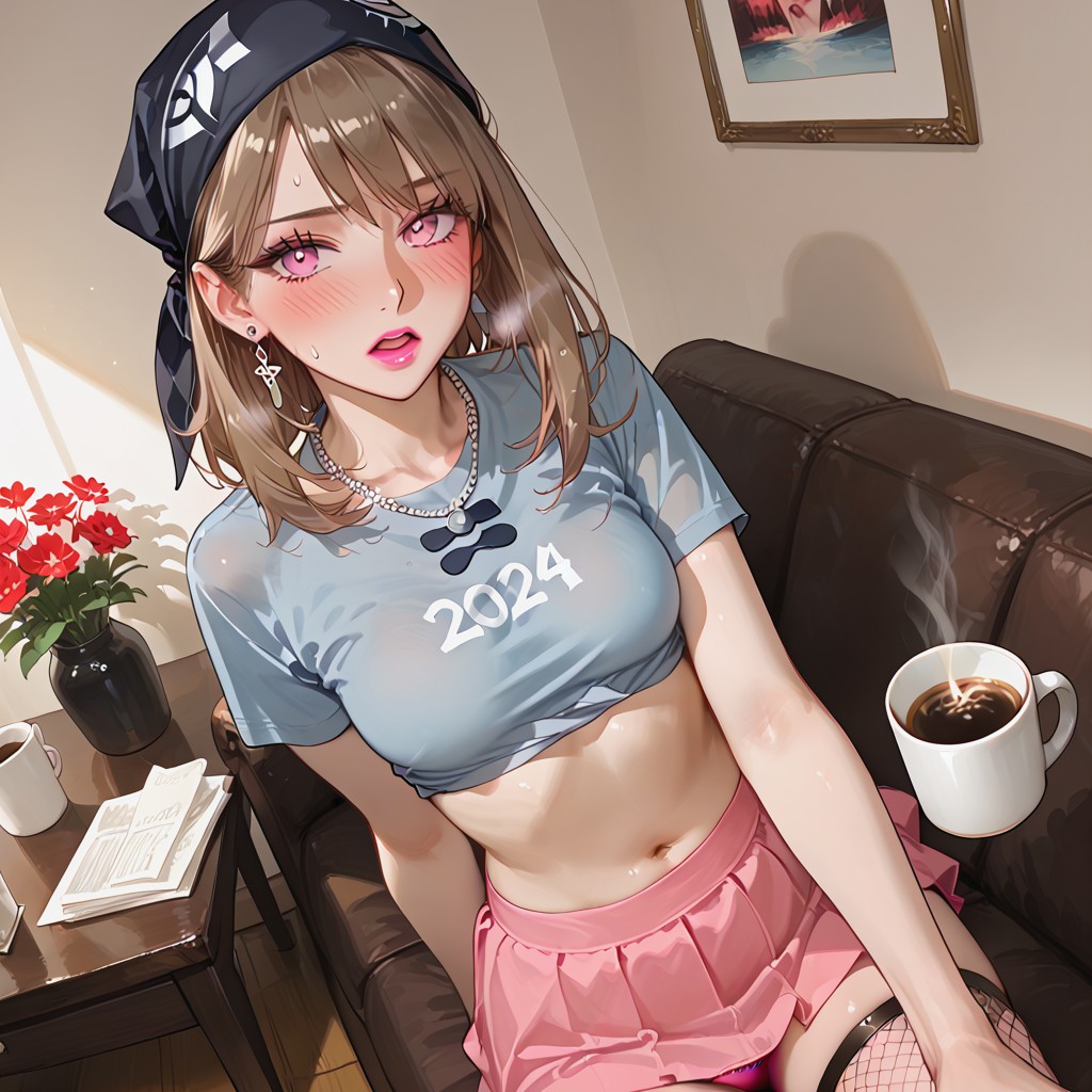Pink Skirt, Smooth Skin, 1 Persona Hentai IA