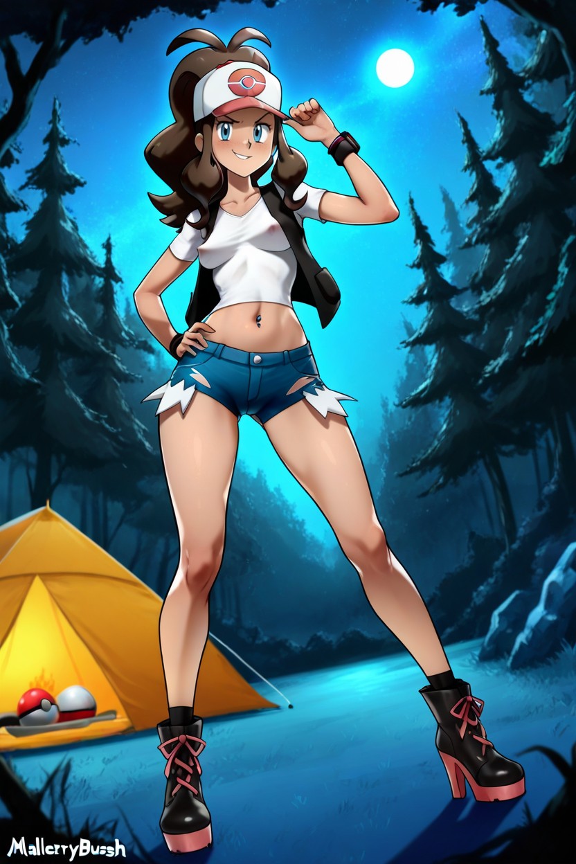 Hand On Hip, Erect Nipples, Jean Hentai IA