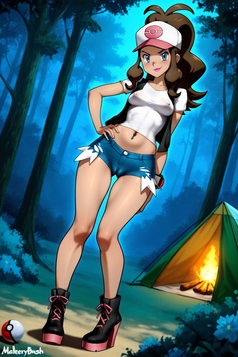 Noche, Malberrybush Style, Navel Exposed Hentai IA