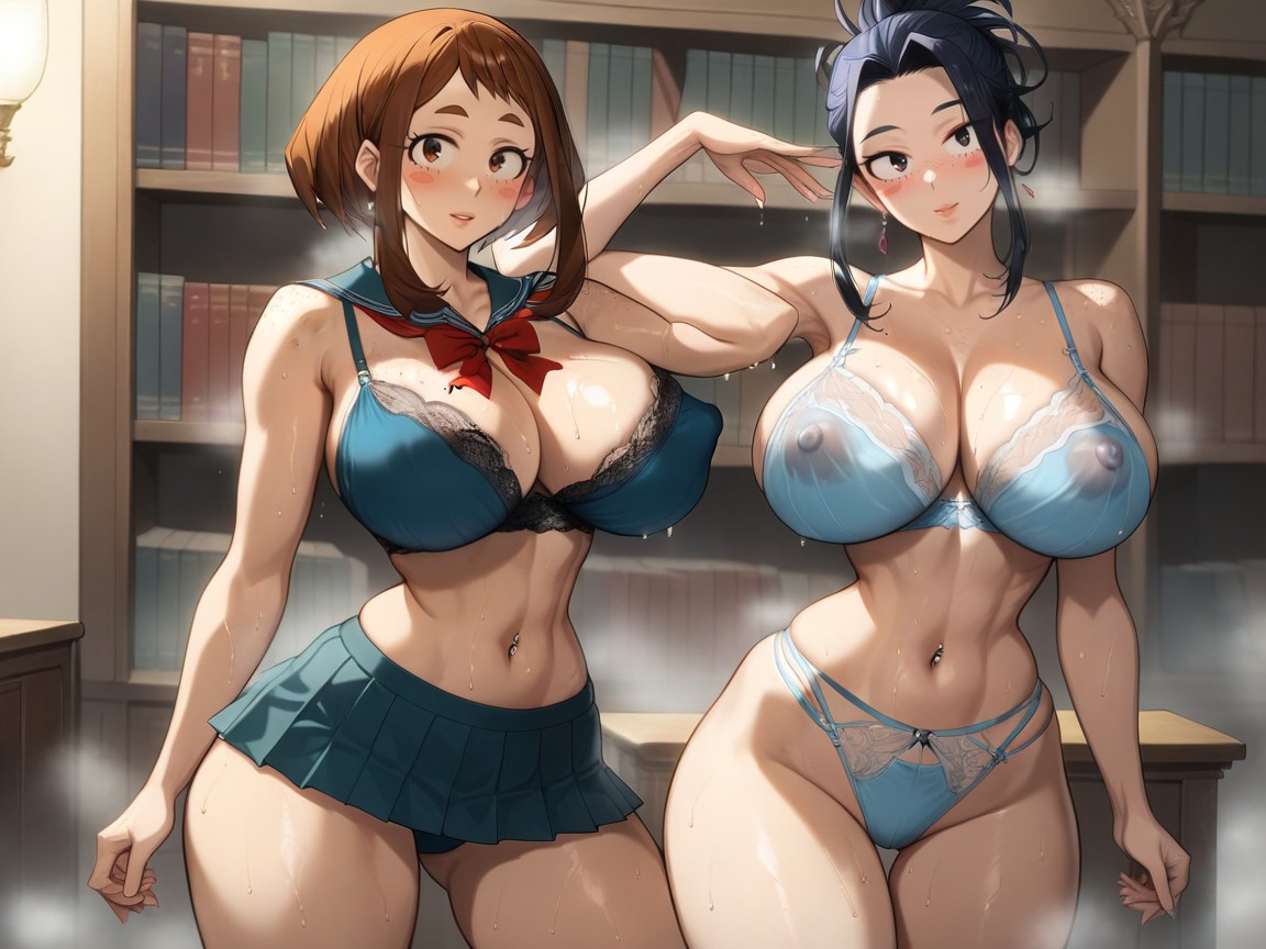 Biblioteca, Extremely Realistic, Front View Hentai IA