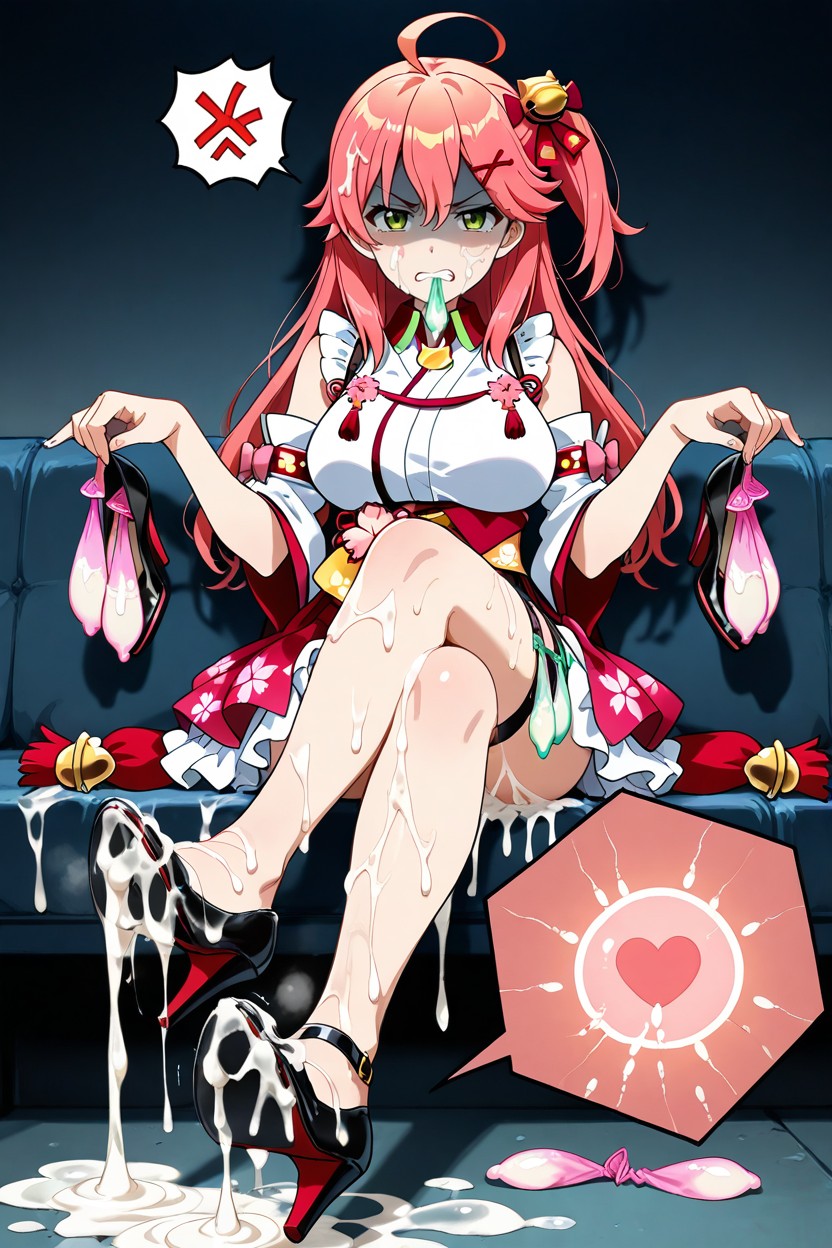 Cum On Clothes Huge Amount Of Cum, Style Anime, Sperm Covered Feet Hentai IA