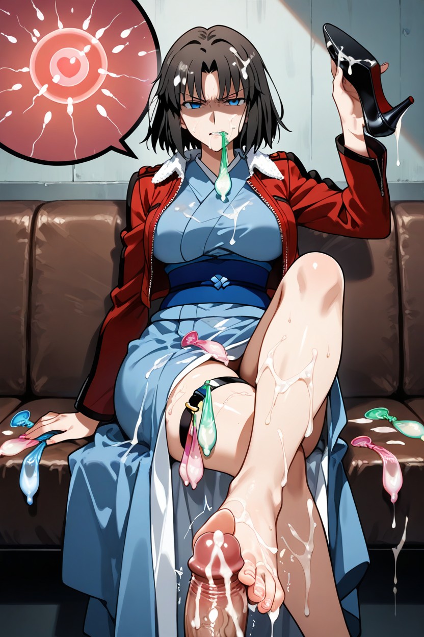 Cum On Hair, Used Condom Waistband, Used Condom Thigh Ring Hentai IA