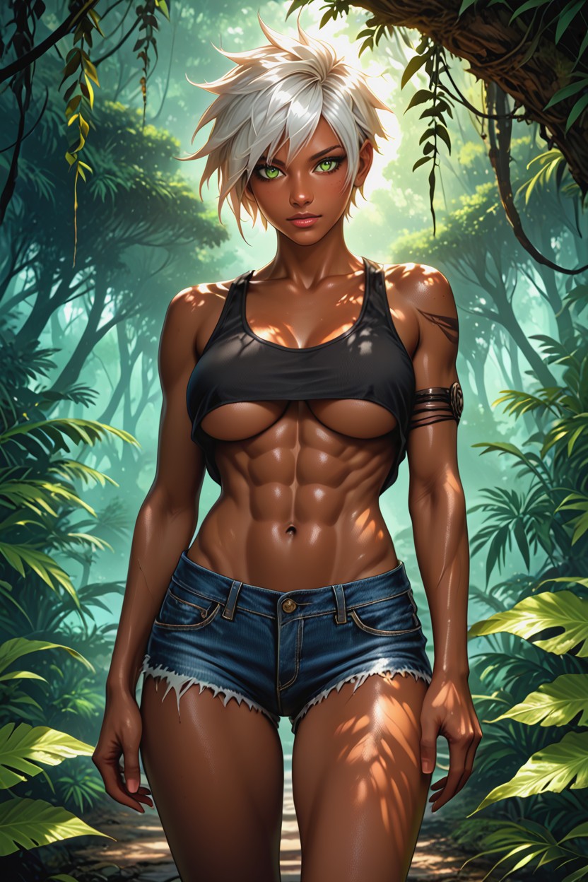 Uneven Forest Floor, Detailed Face, Realistic Proportions Hentai IA