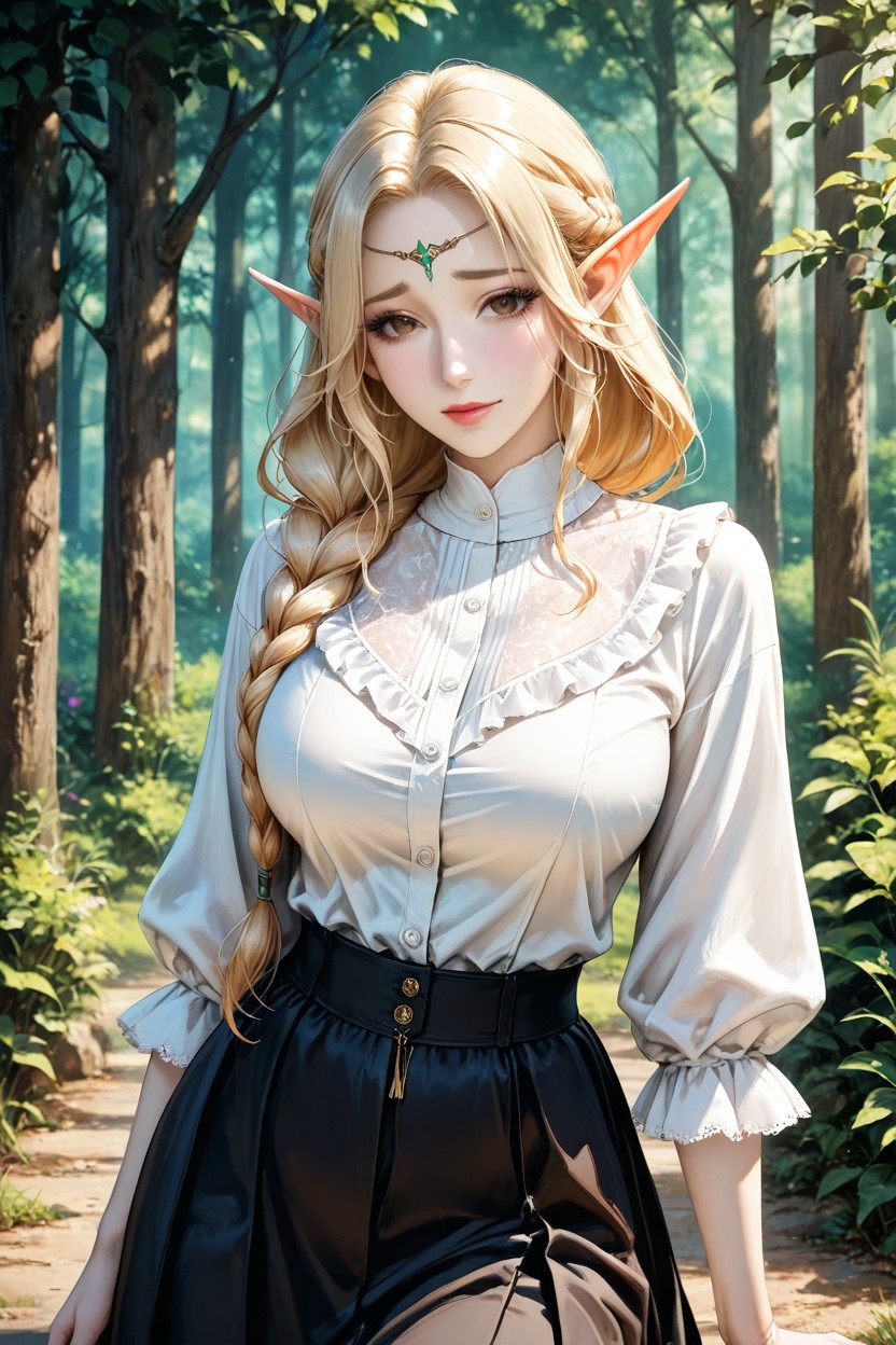Medium Ass, Elegant, Pale Skin Hentai AI Porn