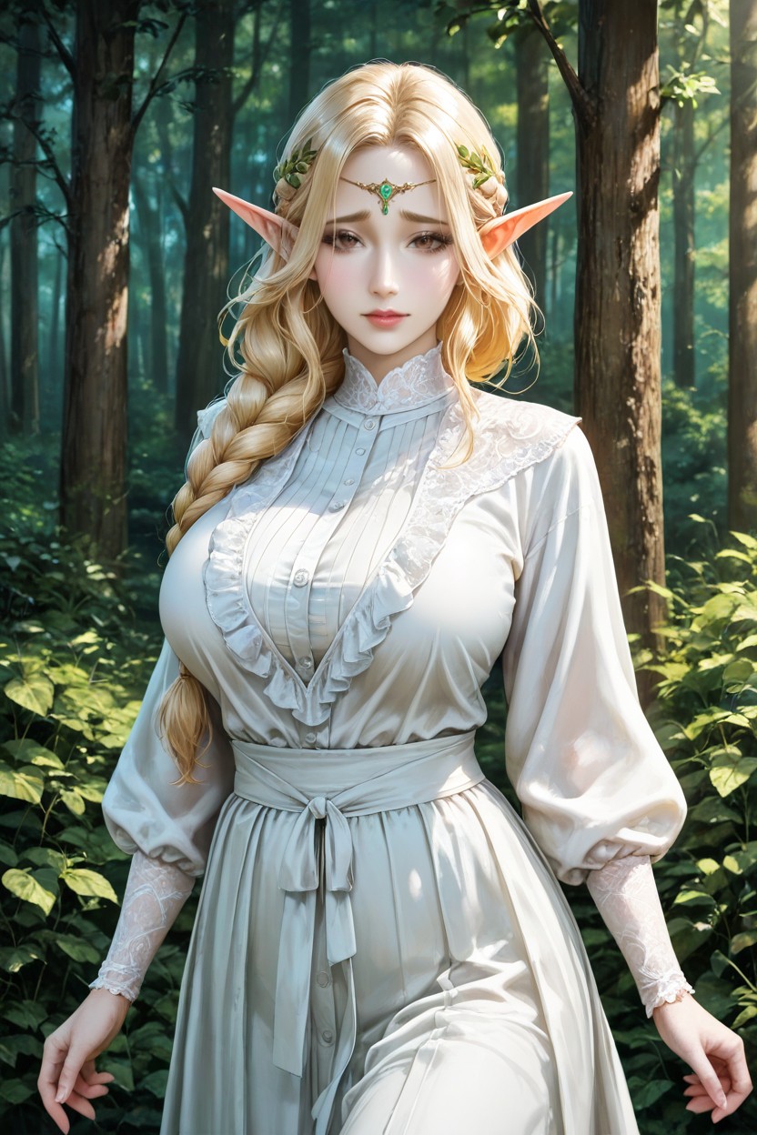 Frilled Shirt, Delgada, Thick Eyebrows Hentai IA