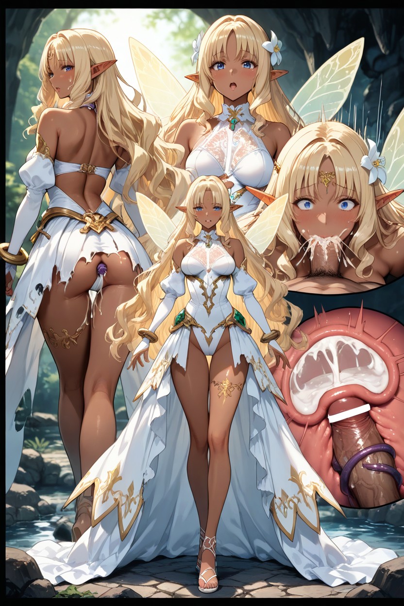 Fucked By An Huge Octopus, Tentacles Wrapped Around, Backlit Hentai AI Porn