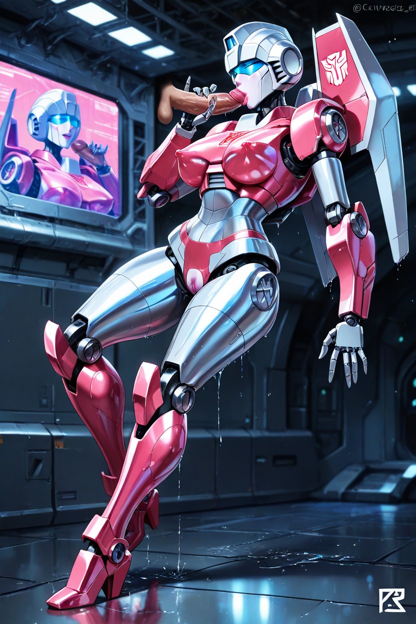 Blue Visor Helmet, Cuerpo Metálico, 25+ Hentai IA