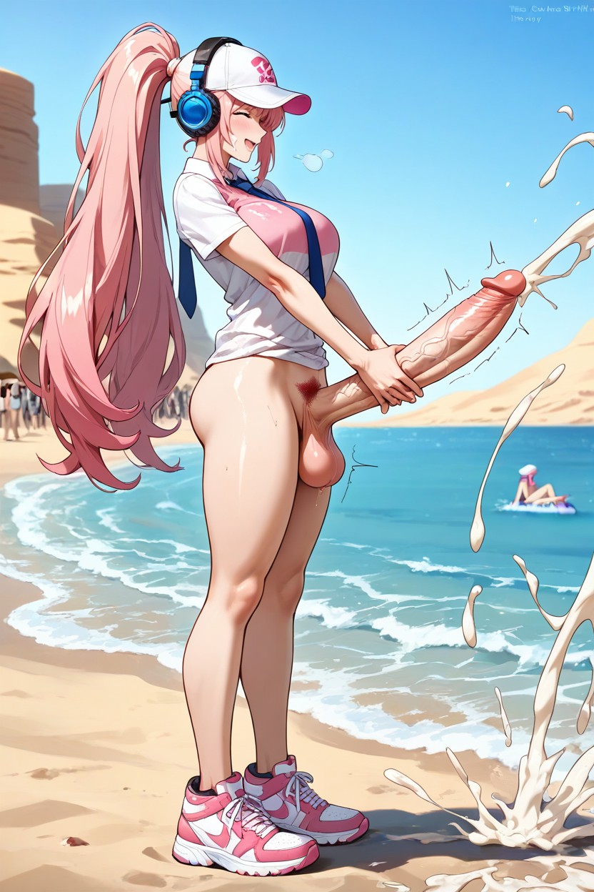No Wearing Underwear, Full Erection, Delgada Hentai IA