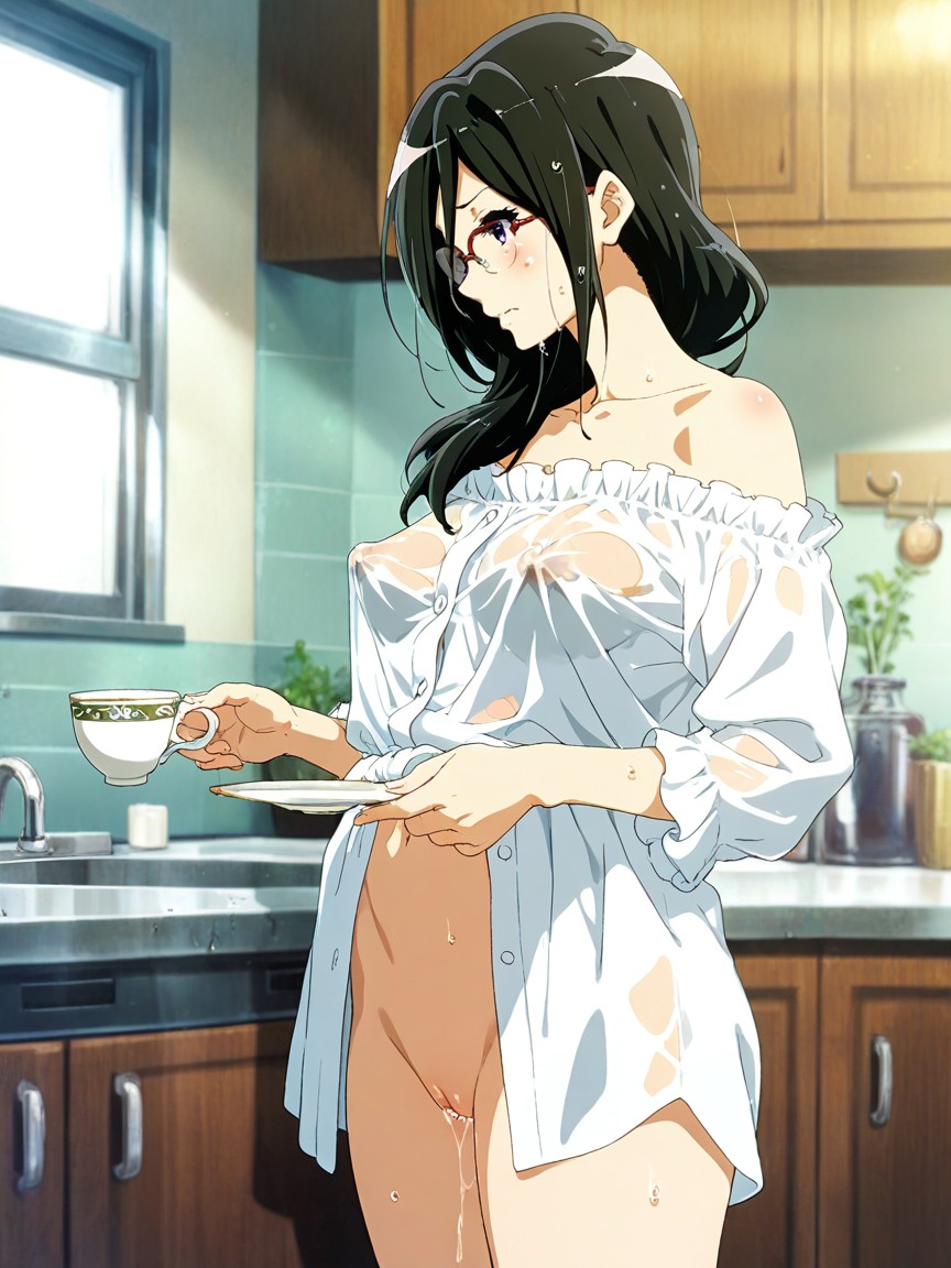 Erect Nipple, Camel Toe, Kitchen Hentai IA