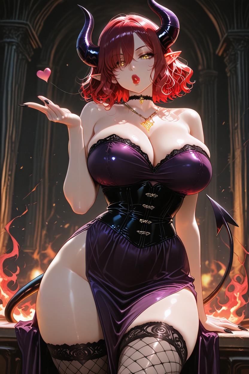 Corto, Wavy Hair, Charming Hentai IA