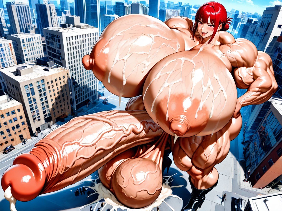 Expresión Arrogante, Pecho Colosal, Hyper Testicles Hentai IA