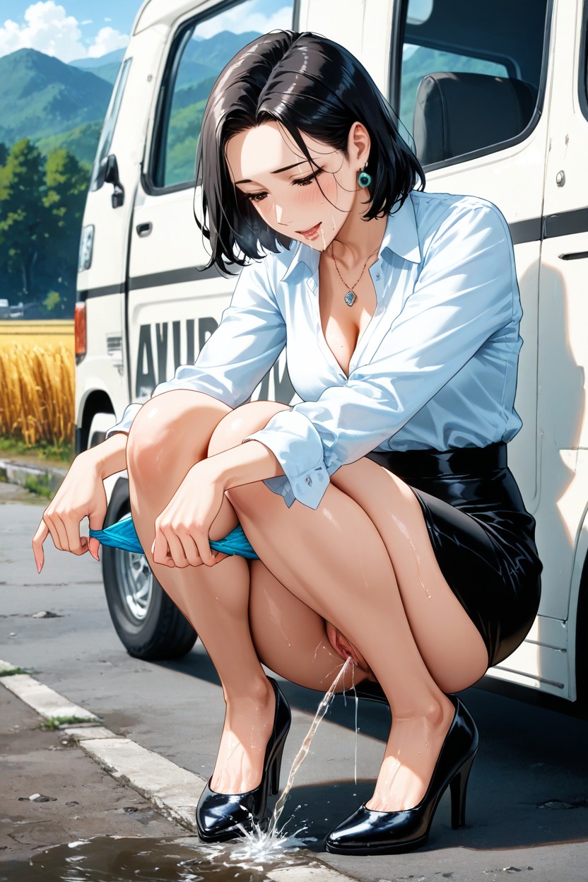 Tv Presenter, Excessive Pussy Juice Drooling, Outdoors Hentai IA