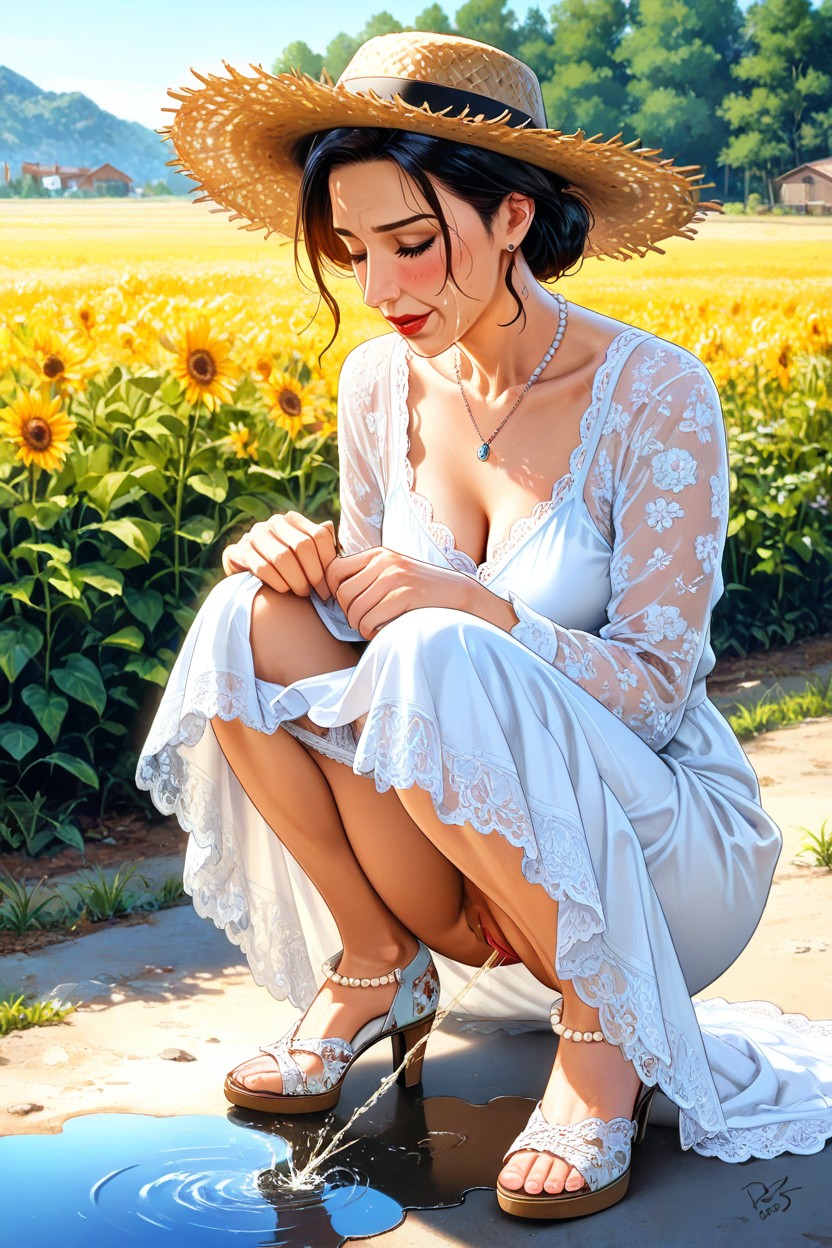 Necklace, Puffy Areola, Shoes Hentai AI Porn