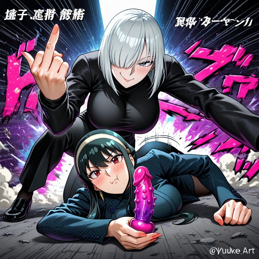 Absurd, Massive Breasts, Screentone Shading Hentai AI Porn