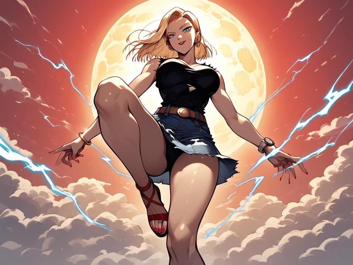 Dragonball Z Power Up, Red Lipstick, Large Breast Hentai AI Porn