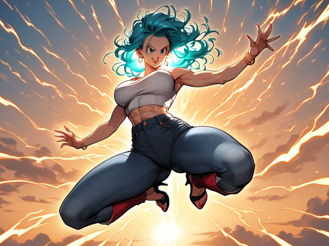 Wavy Hair, Red Nails, Anatomically Correct Body Hentai AI Porn