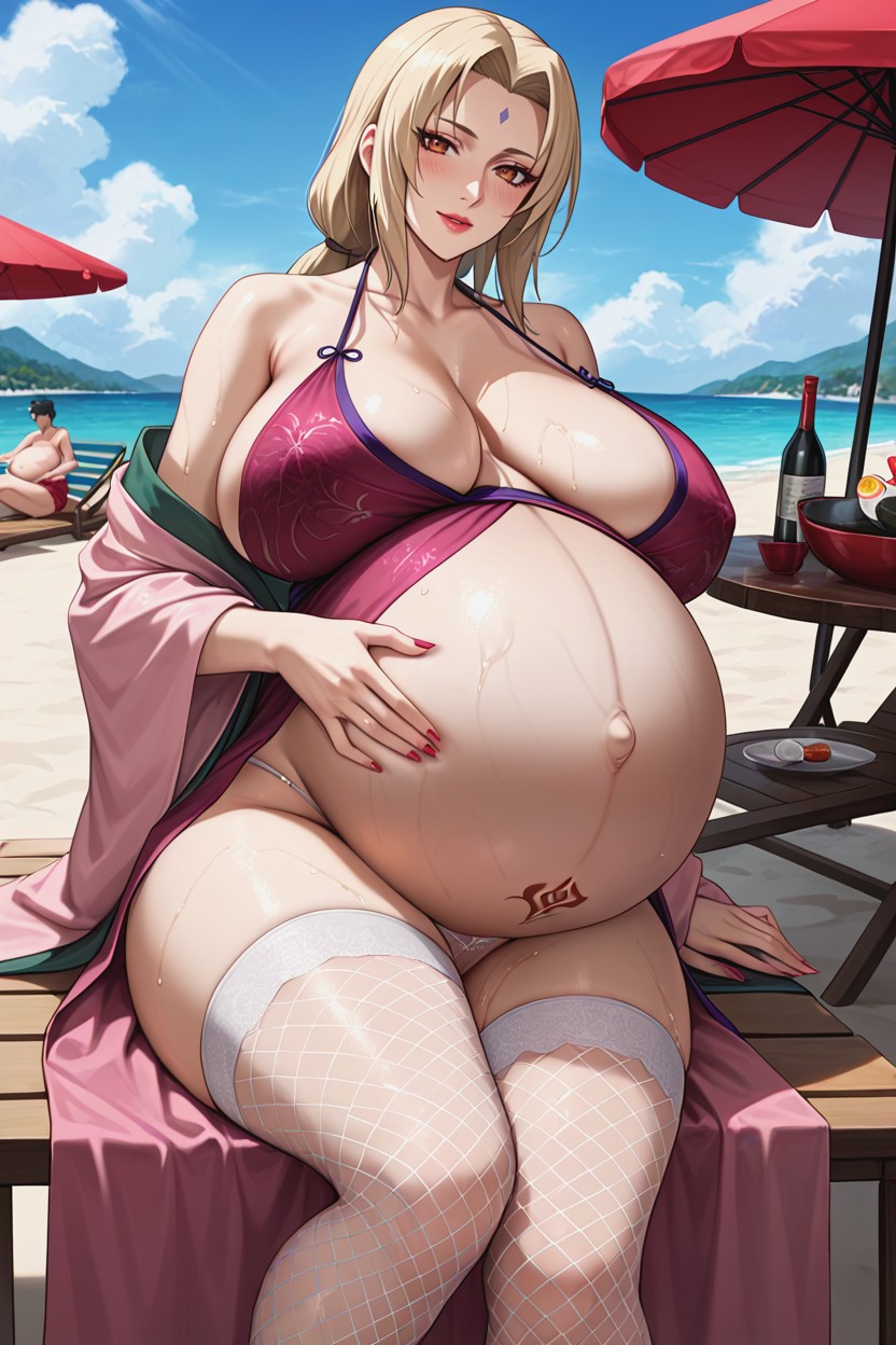 Carnival Suit, Massive Crotch Tattoo In Belly, Side To Front View Hentai AI Porn