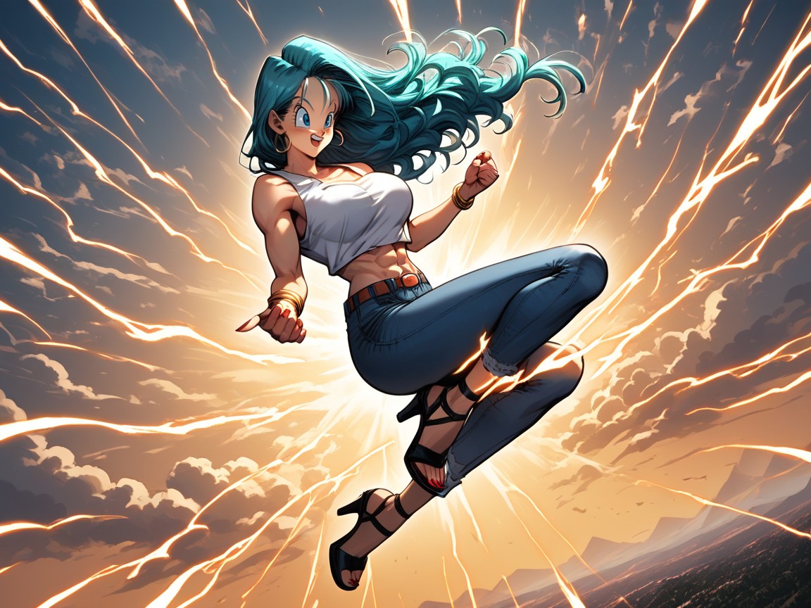 Extremely Beautiful Woman, 30+, Flying In Forward Motion Hentai AI Porn