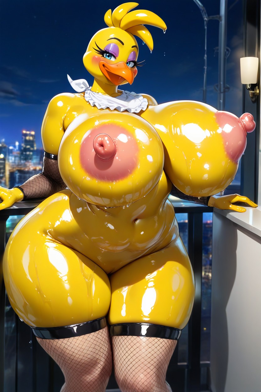Large Nerdy Eyes, Pink Booty, Looking At The Viewer Hentai AI Porn