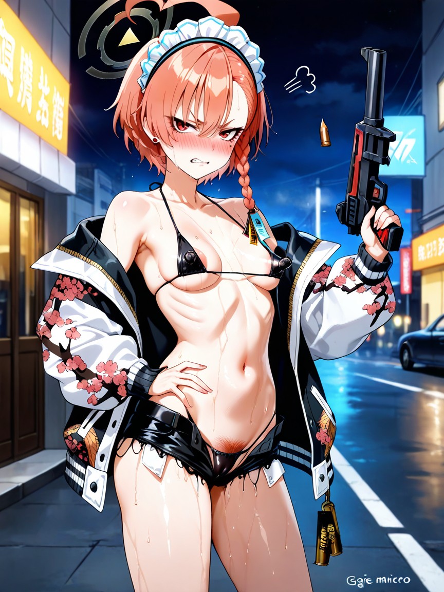 Micro Bikini, Prominent Nipple, Sukajan Hentai AI Porn