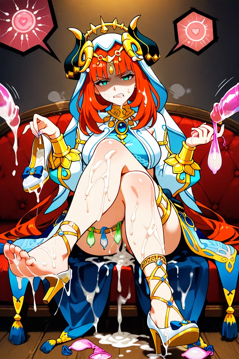 Cum Everywhere, Nilou From Genshin Impact, Scowl Hentai AI Porn