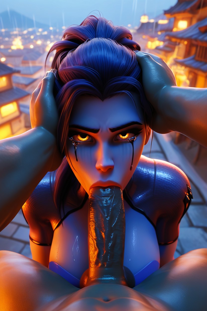 Happy Crying, Cock Sliding In And Out Of Mouth, Bouncing Hentai AI Porn