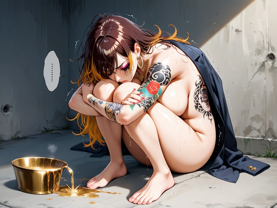 Dyed Hair, Cleavage, Yankee Hentai AI Porn