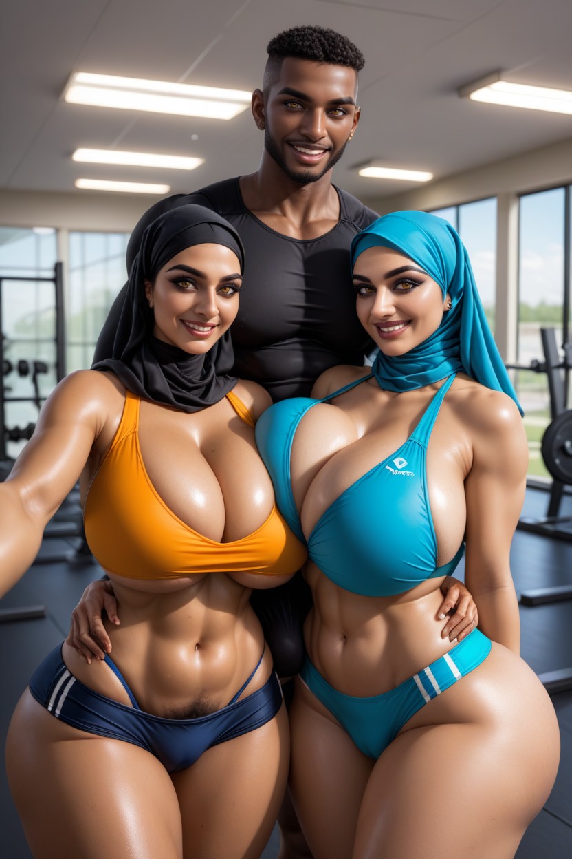 Abs, Smiling Mouth Open, Gigantic Man Hentai AI Porn