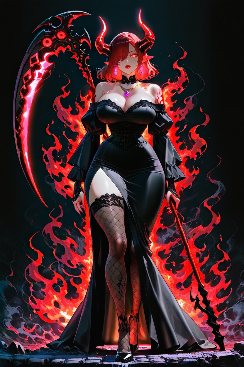Short Length, Elf Ears, Black Long Nails Hentai AI Porn