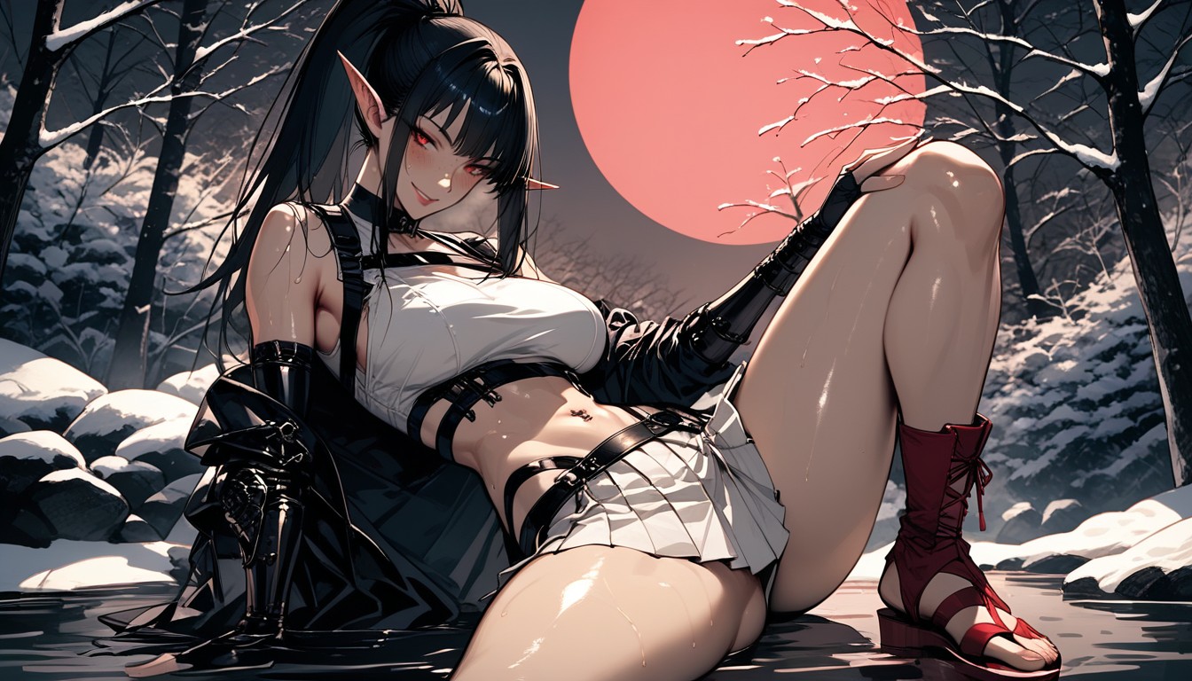 Freckles, Showing Feet, Dark Hentai AI Porn
