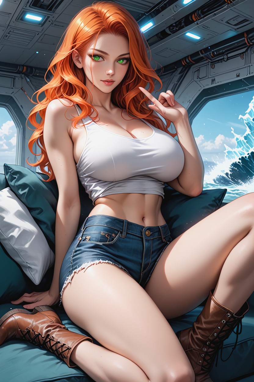 Cozy Corner With Couch Natural Anatomy, Hyperrealistic, Immersive Environment Hentai AI Porn