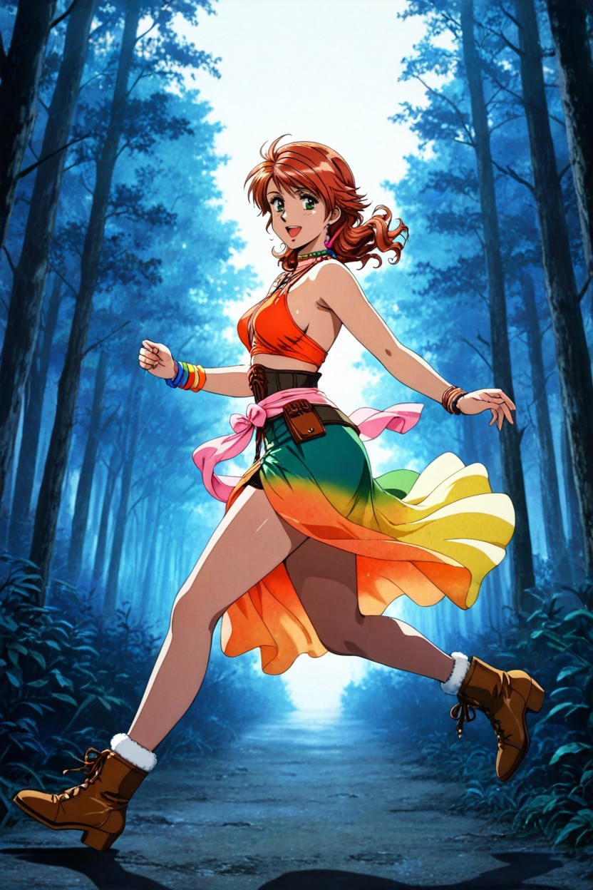 Hard Shadow, Pink Ribbon Sash Tied On Waist, Multi Strand Beaded Choker Hentai AI Porn