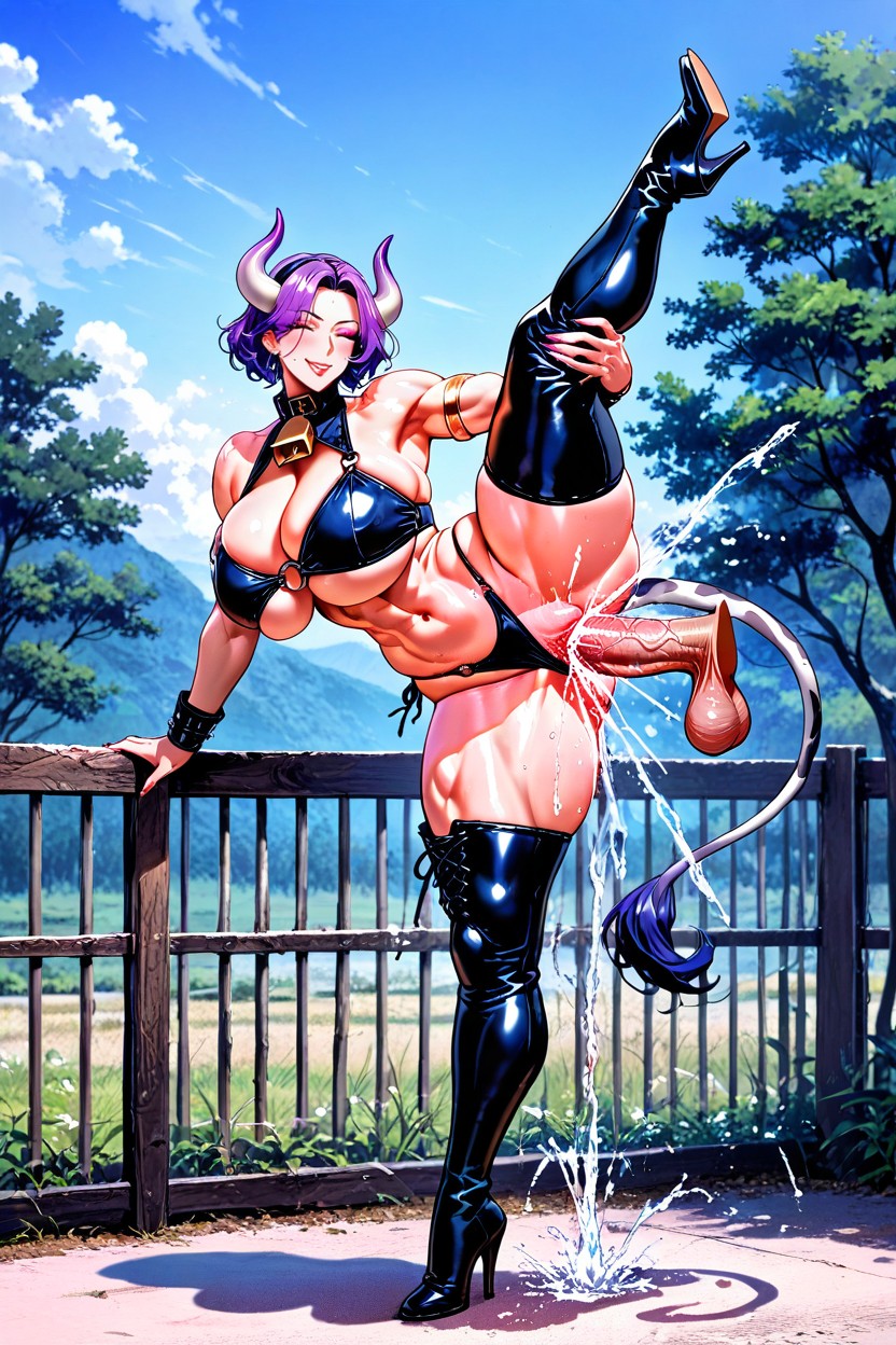 Stand On One Leg, Aggressive Look, High Definition Hentai AI Porn