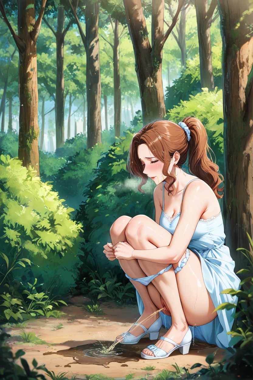 Side View, Alenushka, Peeing Hentai AI Porn