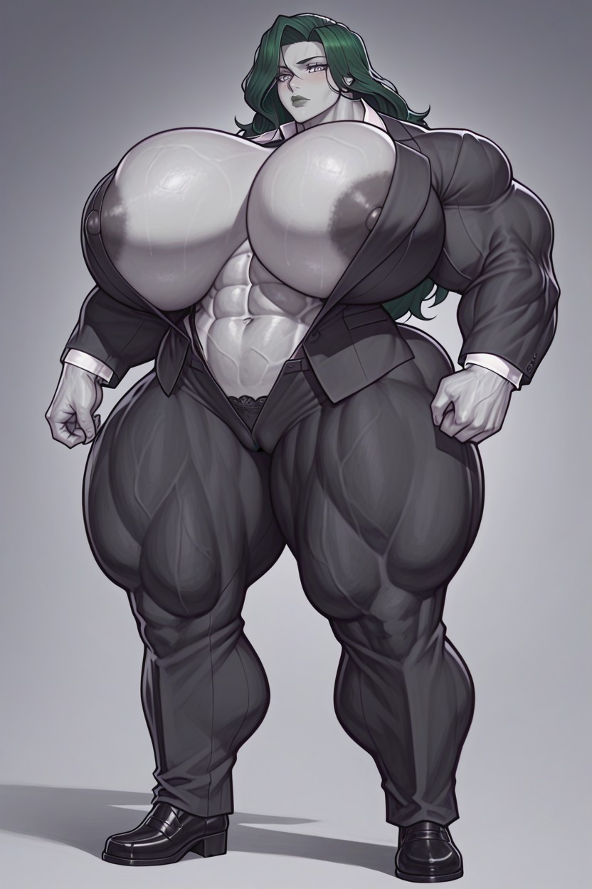 Hyper Muscles, Ultra Muscular, Thick Thighs Hentai AI Porn