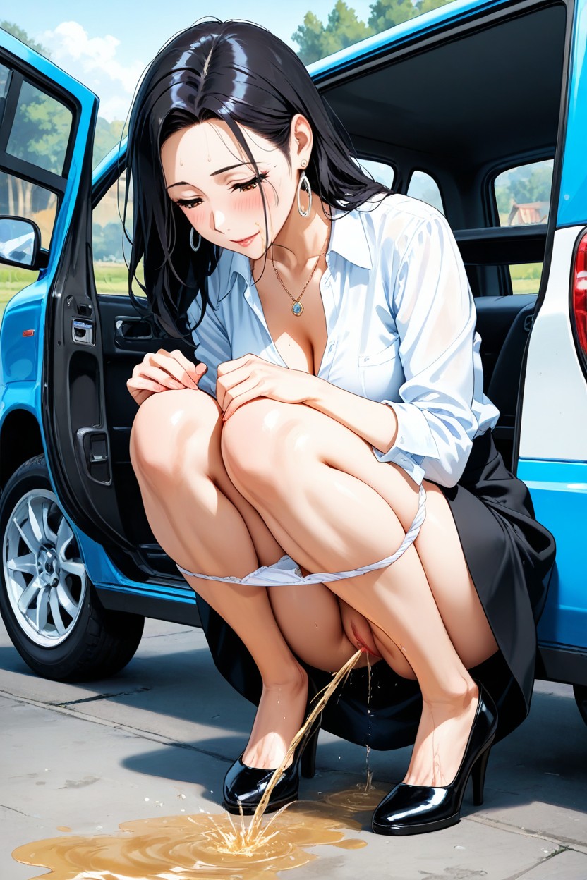 Peeing, Dripping Urine, Pussy Hentai AI Porn