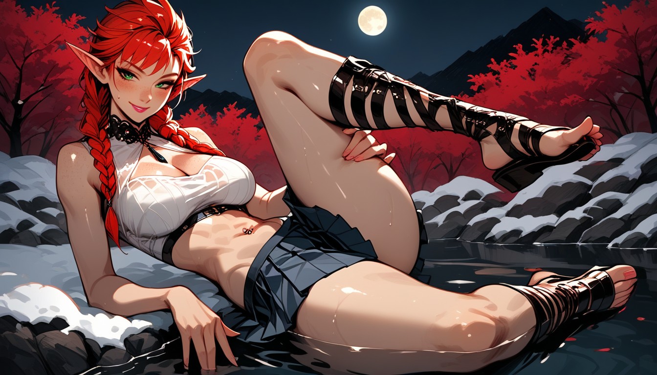 25+, Showing Feet, Snowy Hentai AI Porn